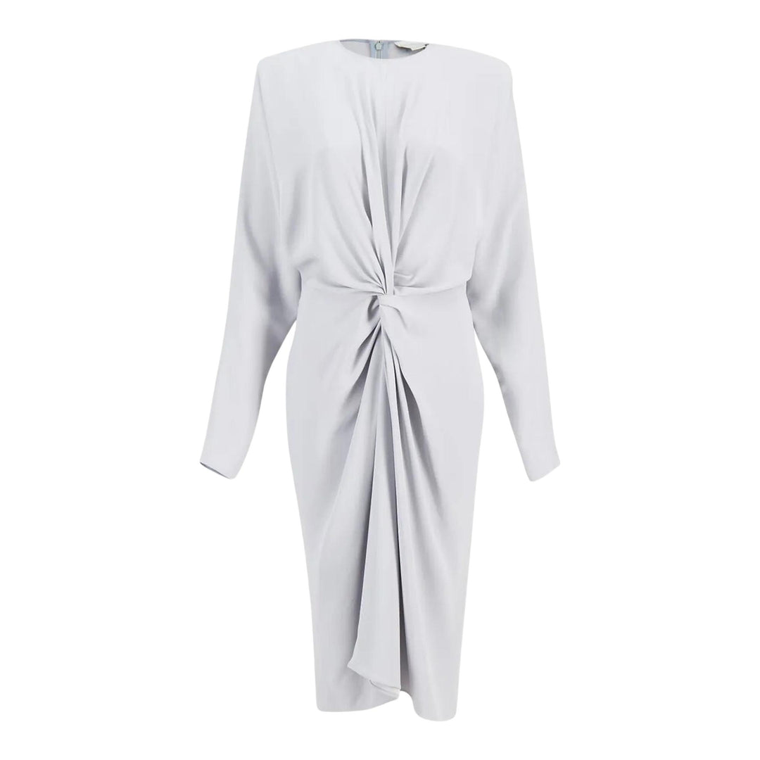 Club21 - Stella McCartney - Satin Matt Side Twist Midi Dress - WOVEN DRESSES - Light Blue