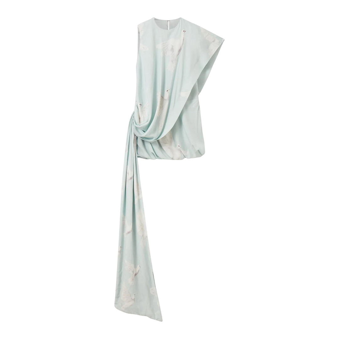Silk Birds Asymmetric Mini Dress | Stella McCartney | Club 21 Club21.com Silk Birds Asymmetric Mini Dress | Stella McCartney | Club 21 Club21.com