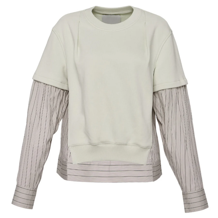 Sweatshirt With Poplin Combo