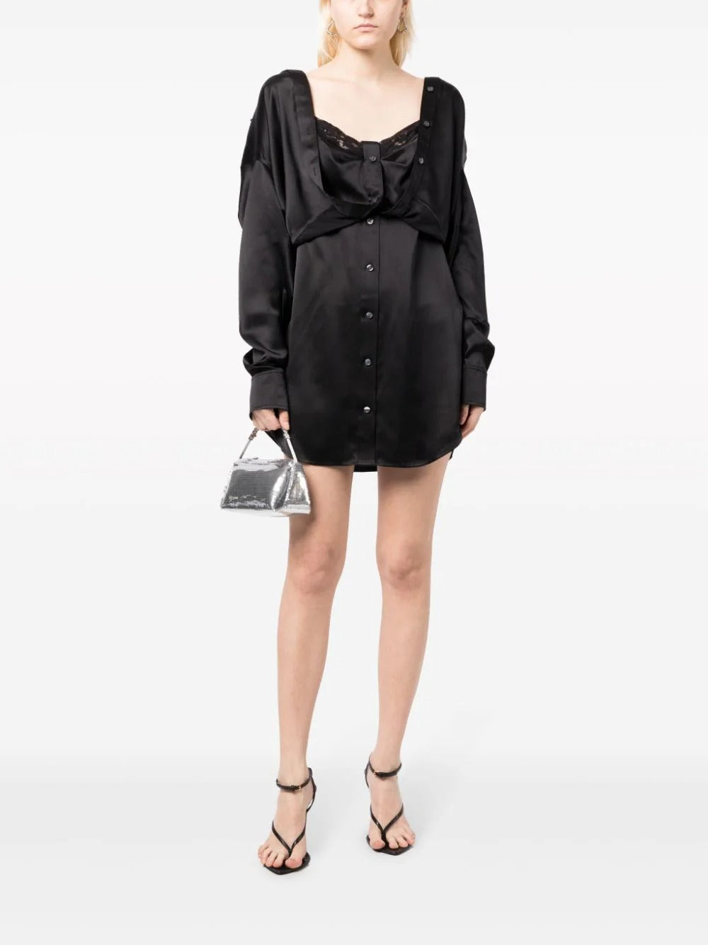 T-By-Alexander-Wang-Button-Down-Dress-Black-2