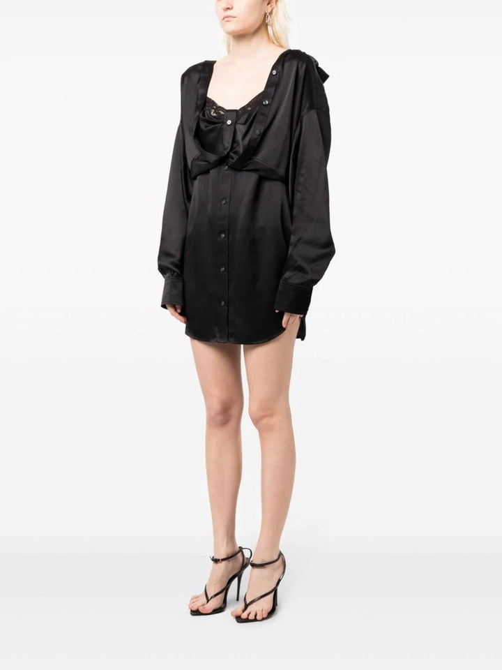 T-By-Alexander-Wang-Button-Down-Dress-Black-3