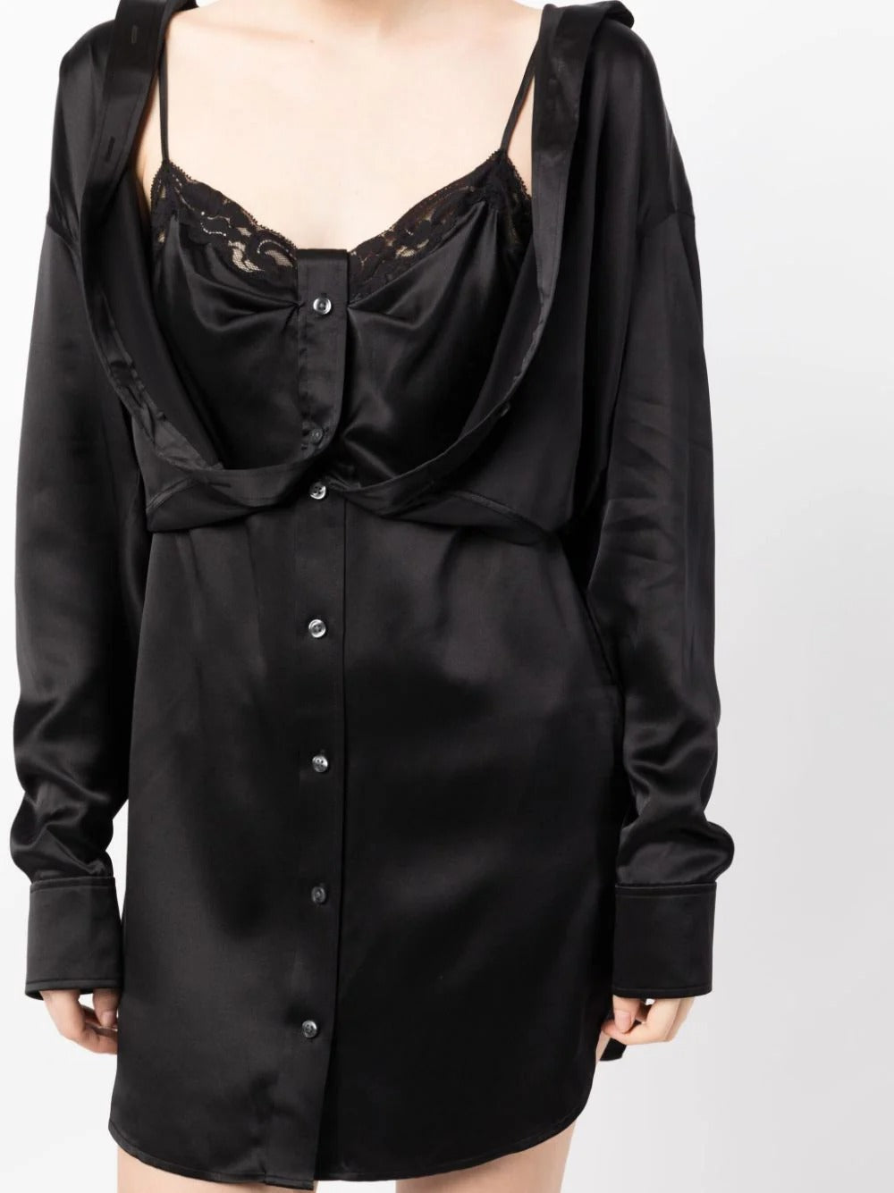 T-By-Alexander-Wang-Button-Down-Dress-Black-5