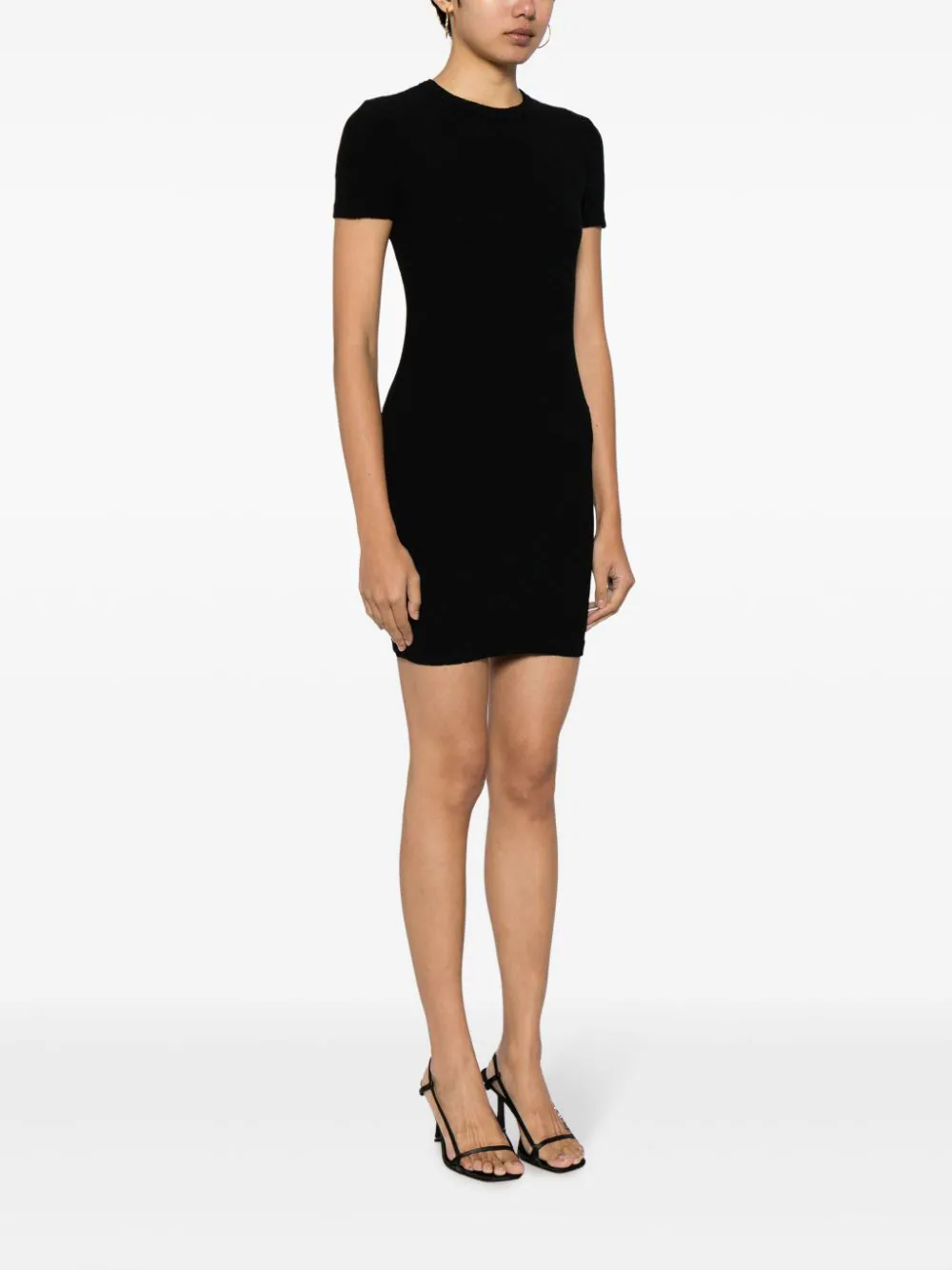 T-By-Alexander-Wang-Crew-Neck-Short-Sleeve-Dress-Black-3