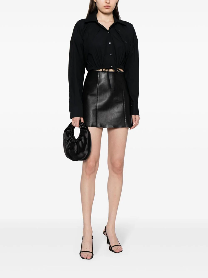 T-By-Alexander-Wang-Double-Layered-Cropped-Shirt-Black-2