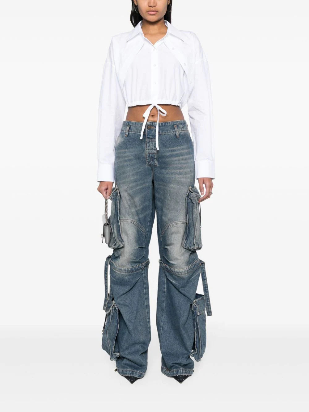 T-By-Alexander-Wang-Double-Layered-Cropped-Shirt-White2