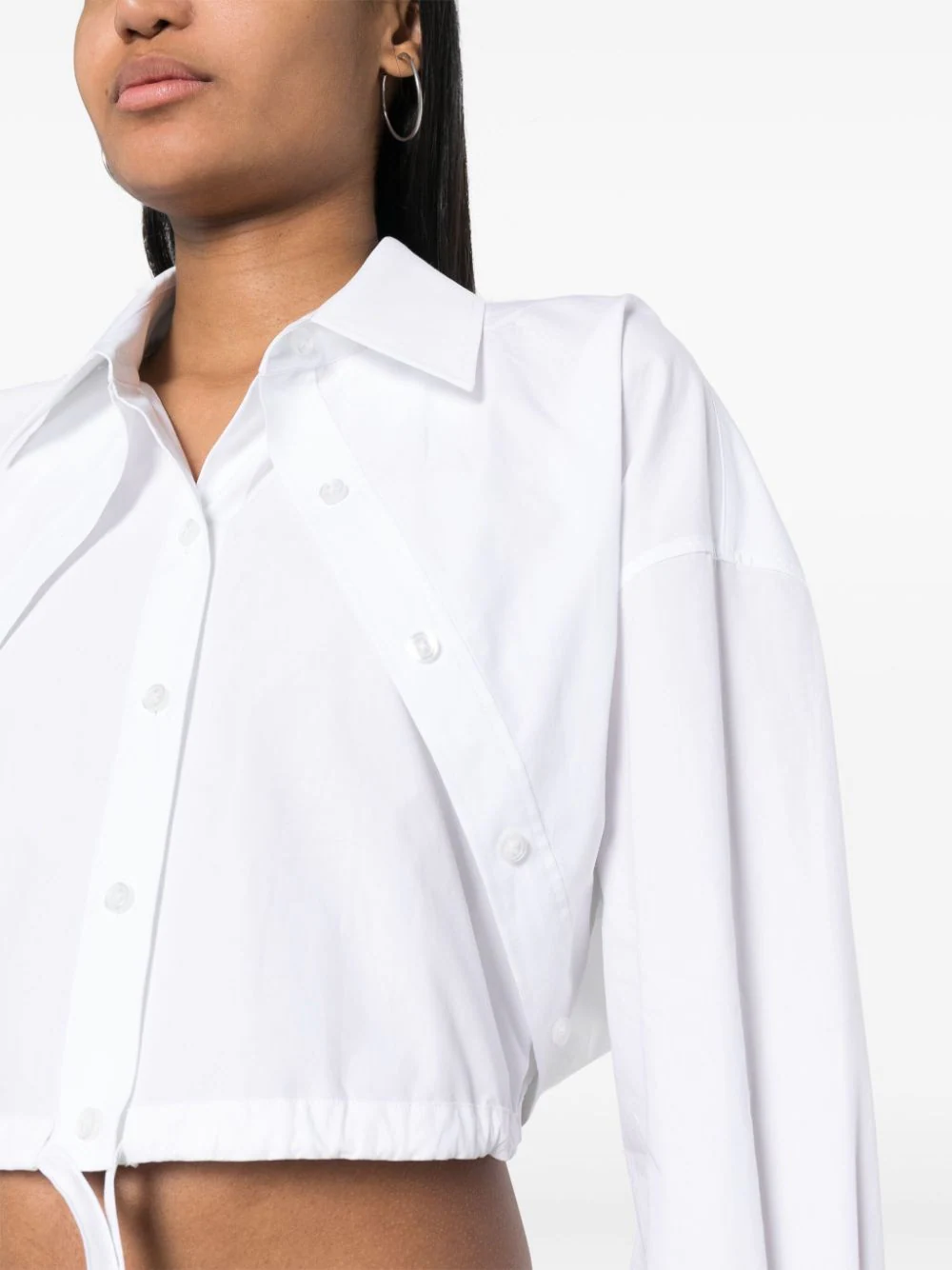 T-By-Alexander-Wang-Double-Layered-Cropped-Shirt-White5