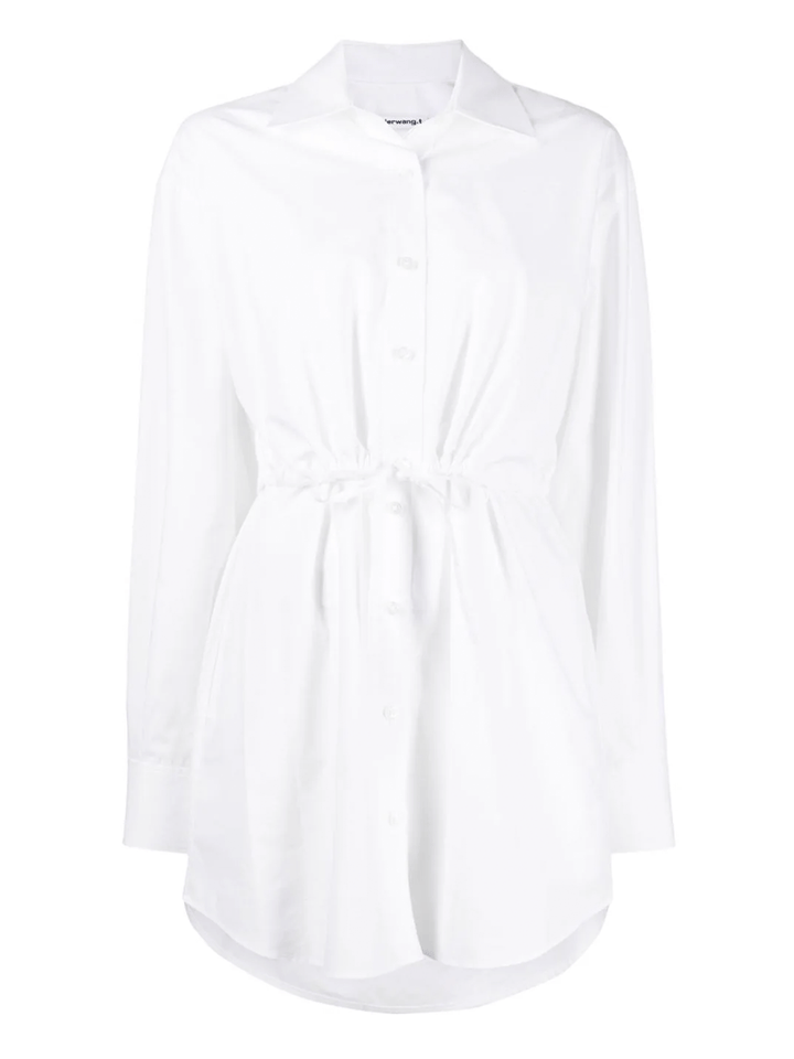 T-By-Alexander-Wang-Double-Layered-Shirt-Dress-White-1