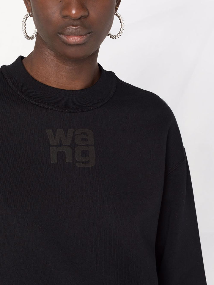 T-By-Alexander-Wang-Essential-Terry-Crew-Neck-Sweatshirt-Black-3