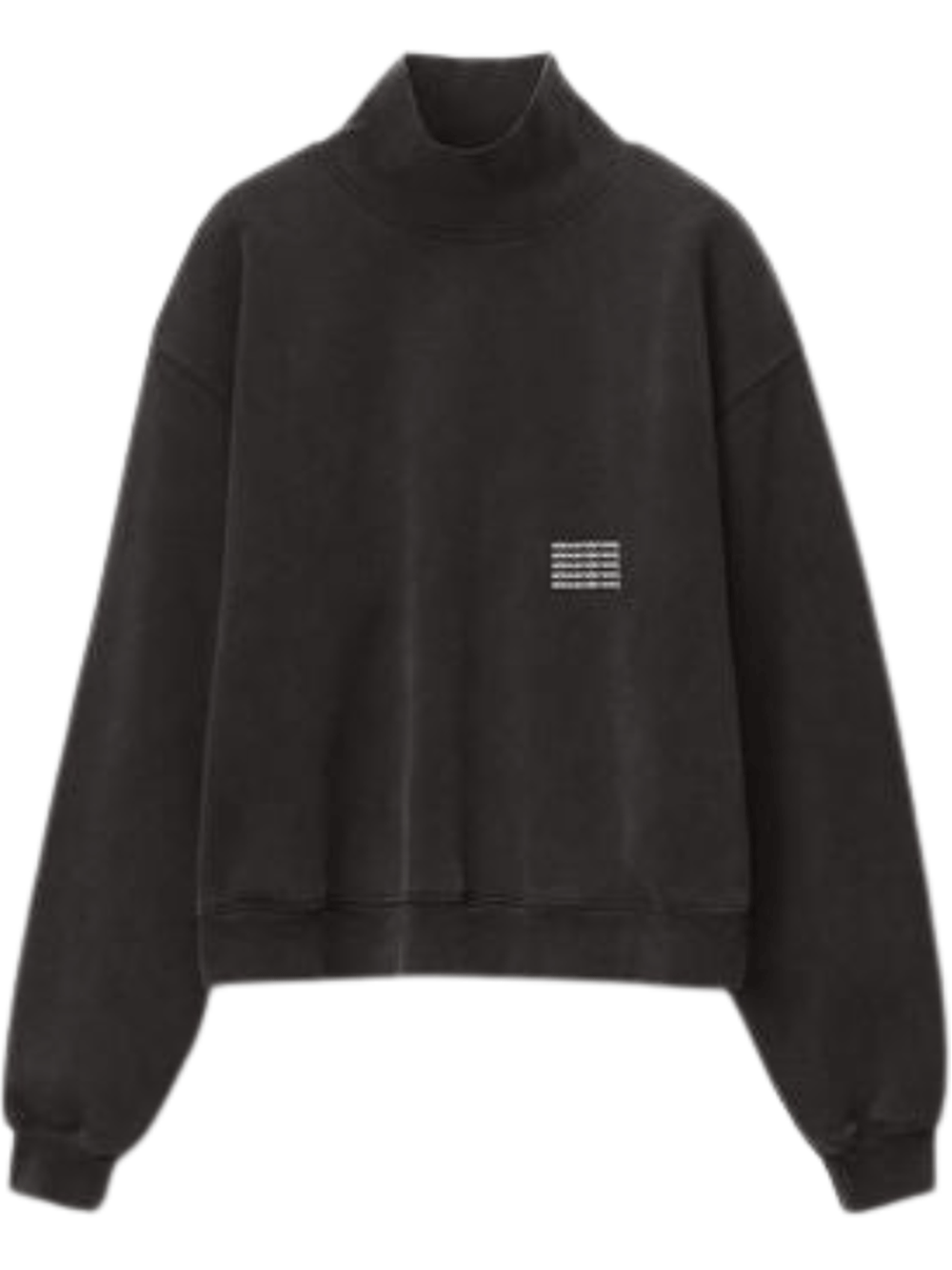 T-By-Alexander-Wang-Treated-Dense-Fleece-High-Sweatshirt-Black-1