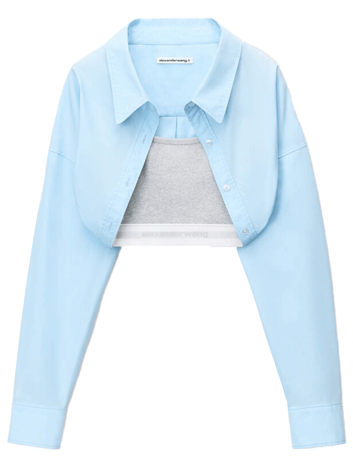 T-By-Alexander-Wang-Tucked-Shirt-Bolero-And-Logo-blue-1