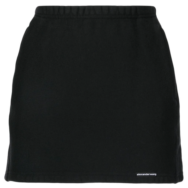 Mini Skirt In Classic Cotton Terry With Logo Waistband