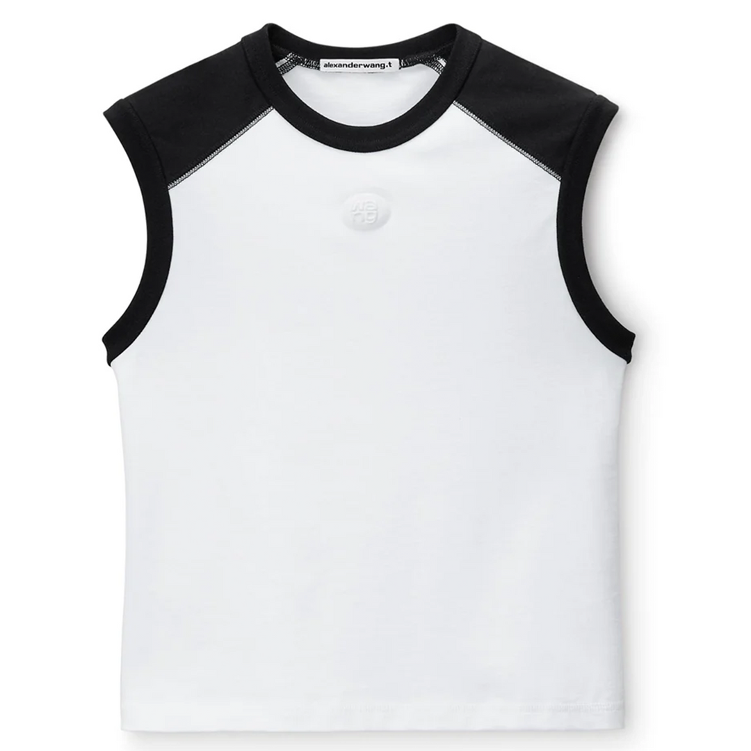 Shrunken Raglan Tee In Compact Jersey