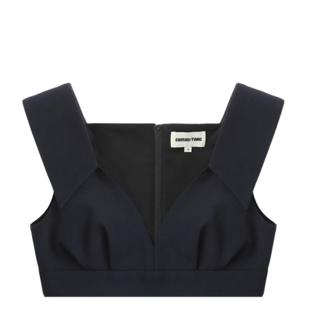 ラペルショートトップ