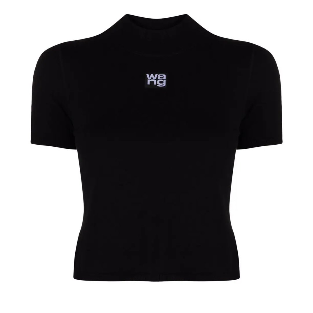 T_By_Alexander_Wang-Logo_Patch_Mock_Neck_Top_In_Bodycon_Knit-Black