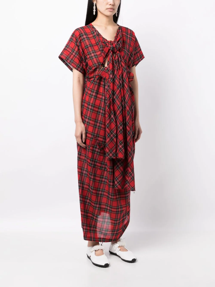Tao-Yarn-Dyed-Wool-Nylon-Tartan-Dress-Red-3