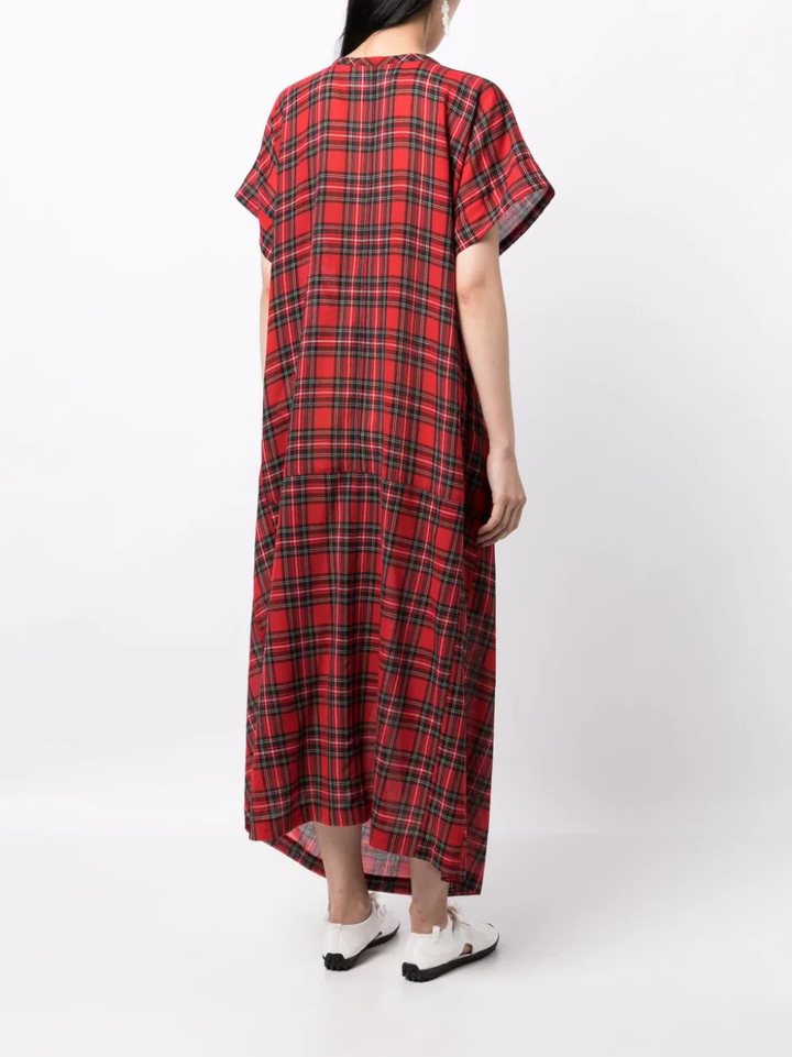 Tao-Yarn-Dyed-Wool-Nylon-Tartan-Dress-Red-4