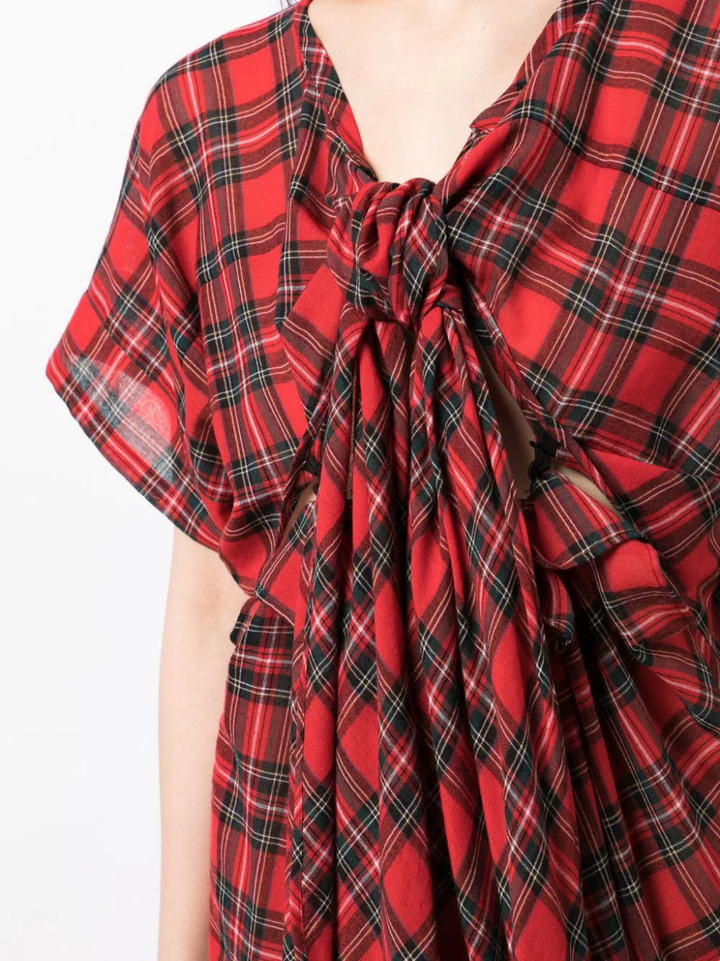 Tao-Yarn-Dyed-Wool-Nylon-Tartan-Dress-Red-5