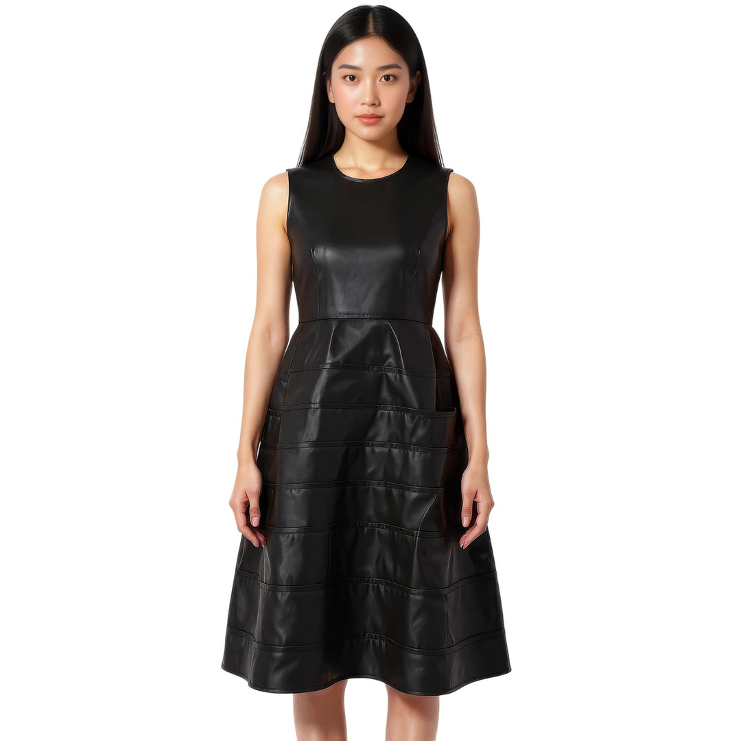 Club21 - Tao - Polyester Satin Chintz Finish Dress - KNIT DRESSES - Black