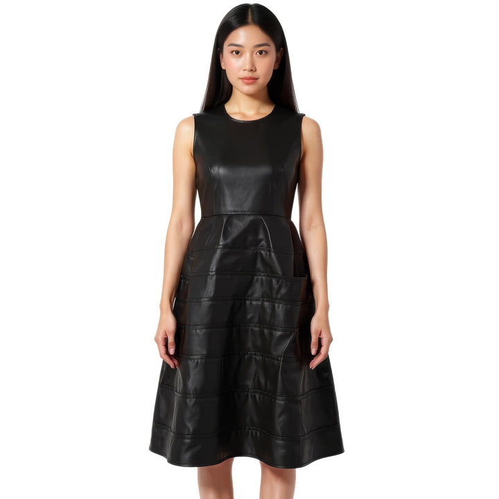 Club21 - Tao - Polyester Satin Chintz Finish Dress - KNIT DRESSES - Black
