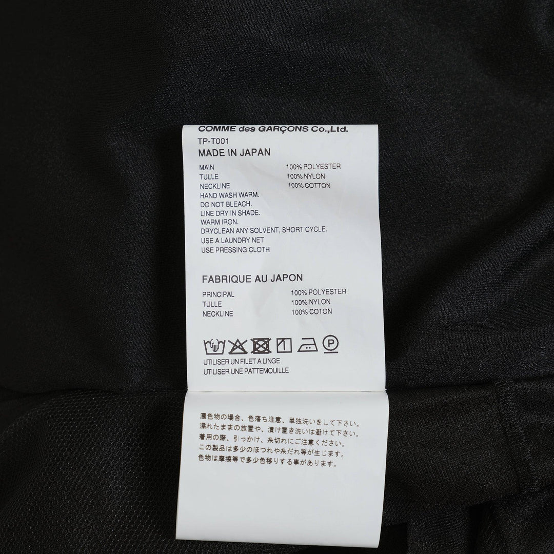 Club21 - Tao - Polyester Tricot X Nylon Tulle Tee - TEES - Black