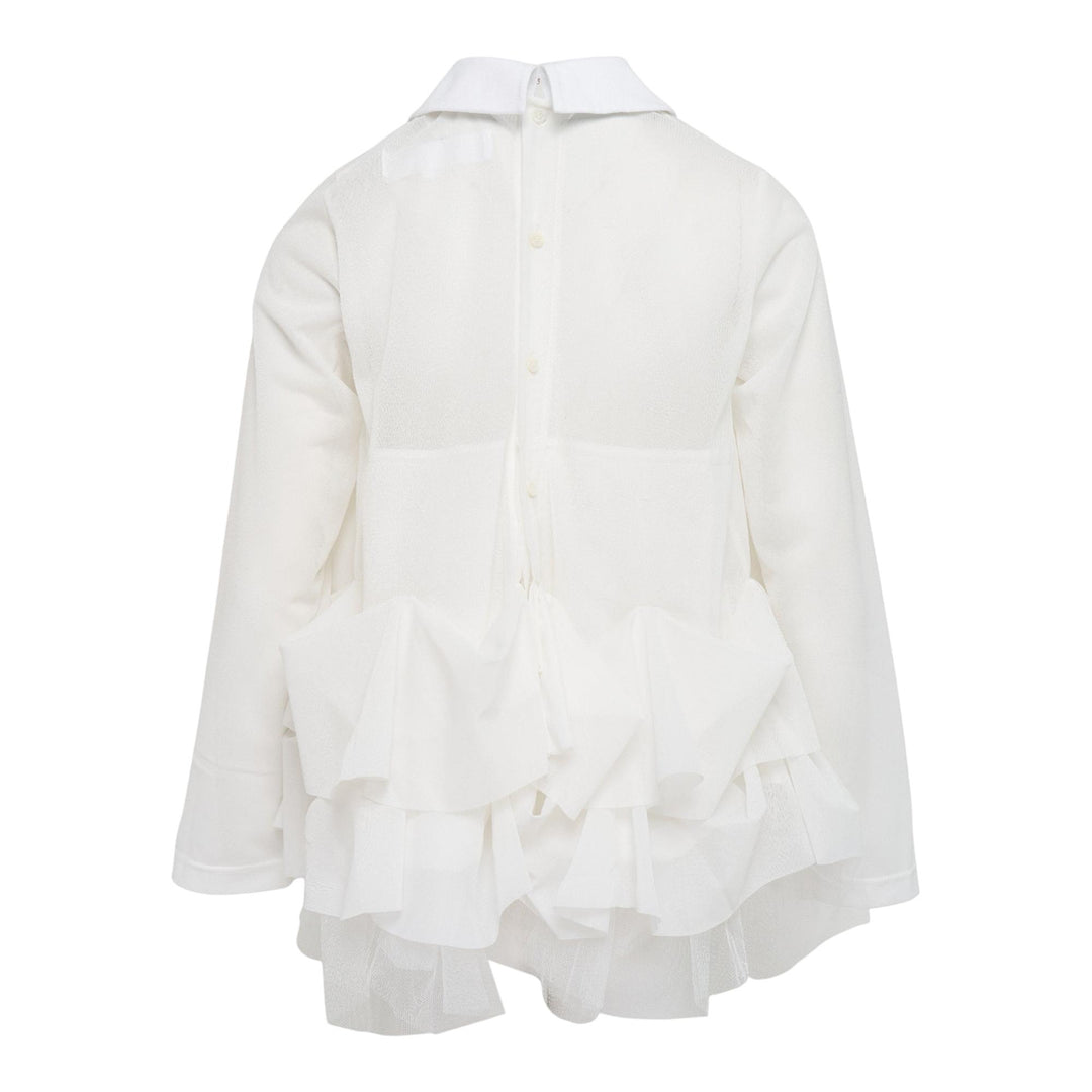 Club21 - Tao - Polyester Tricot X Nylon Tulle Tee - TEES - White