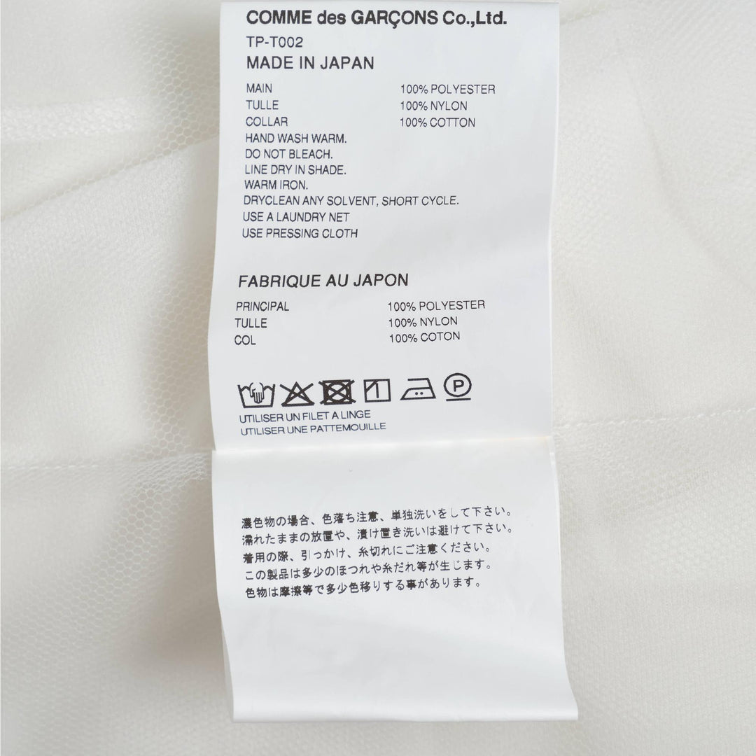 Club21 - Tao - Polyester Tricot X Nylon Tulle Tee - TEES - White