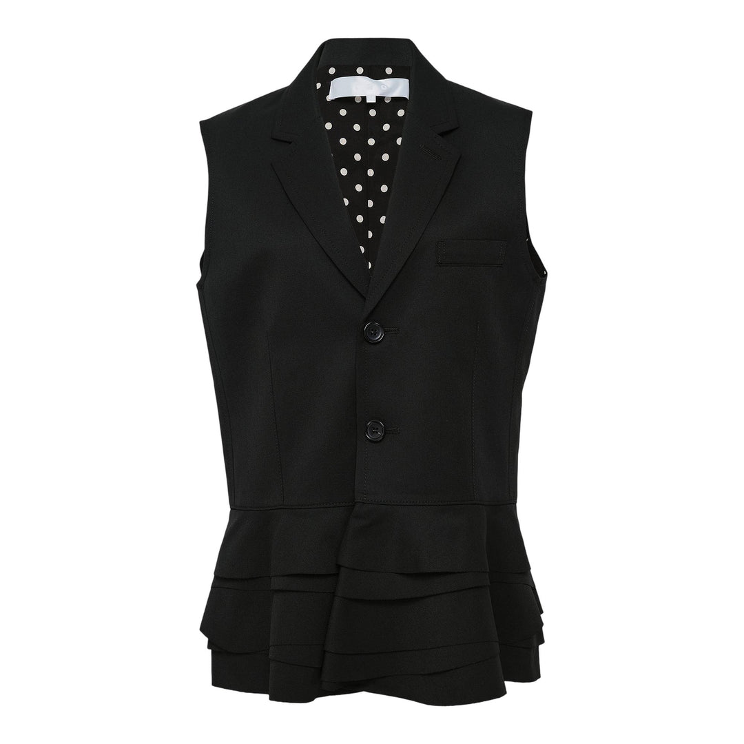 Club21 - Tao - Yarn Dyed Wool Polyester Vest - VESTS - Black