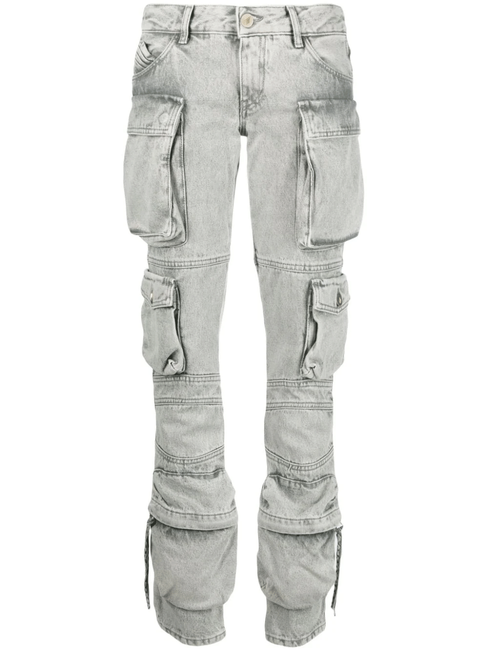 The-Attico-Essie'-Long-Cargo-Pants-Grey-1