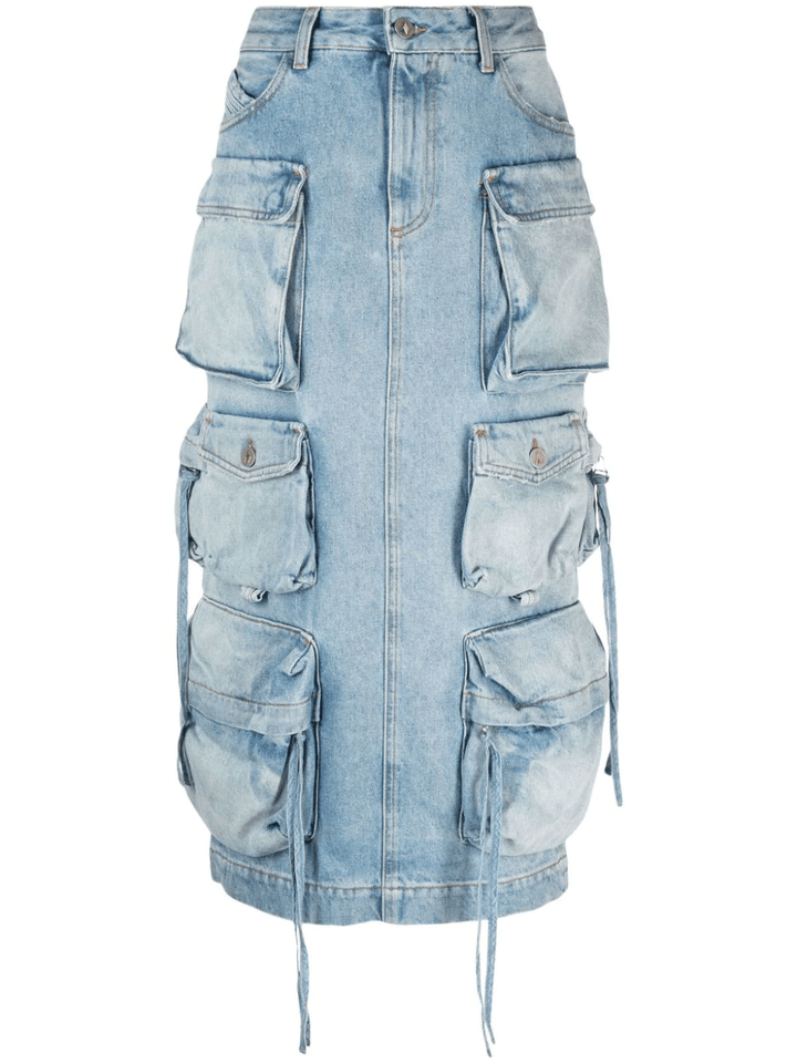 The-Attico-Midi-Skirt-With-Multiple-Pockets-Blue-1