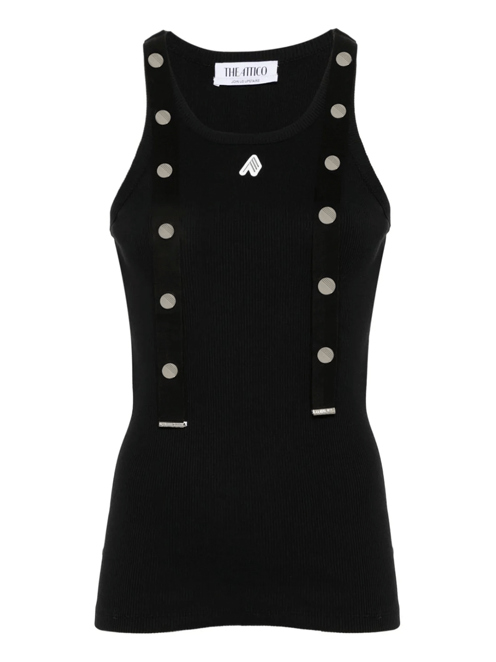 The-Attico-Tank-Top-With-Snap-Details-Black-1