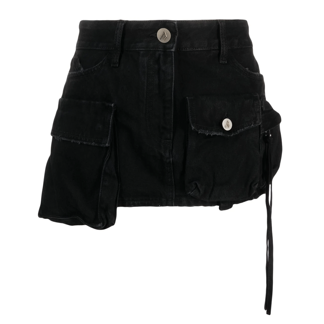 The_Attico_Fay_Denim_Mini_Skirt_Black