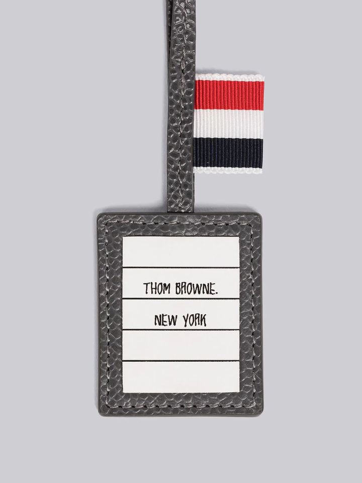 Thom Browne 4 Bar Label Key Ring In Pebble Charcoal 2