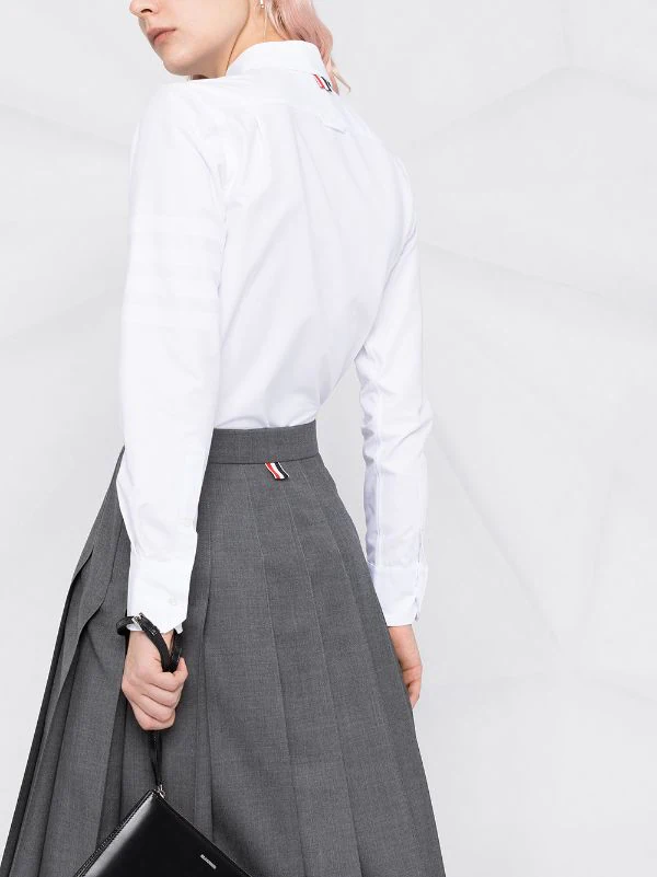 Thom-Browne-Below-Knee-Dropped-Back-Pleated-Skirt-Grey-4