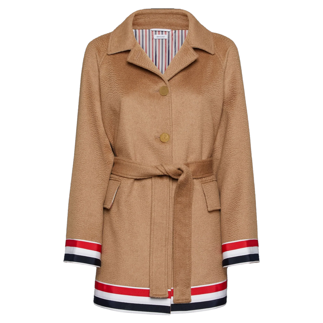 Camel Hair Cropped Car Coat