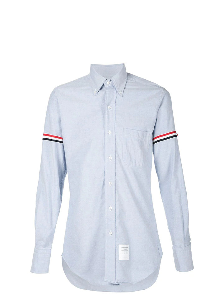 Thom Browne Classic Long Sleeve Button Down Shirt Light Blue 1