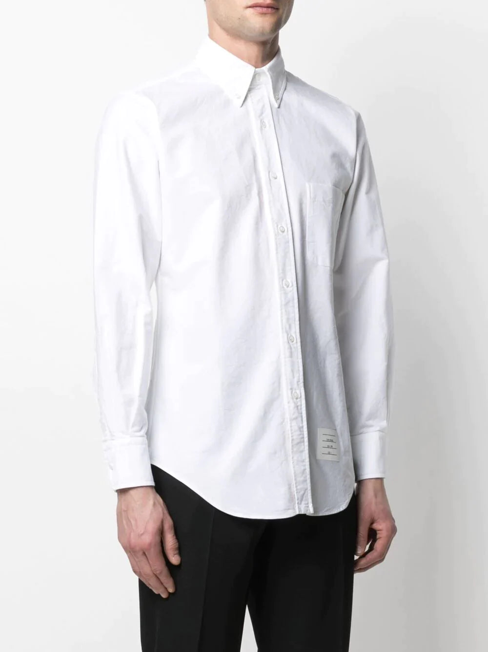 Thom-Browne-Classic-Long-Sleeve-Button-Down-Shirt-White-3