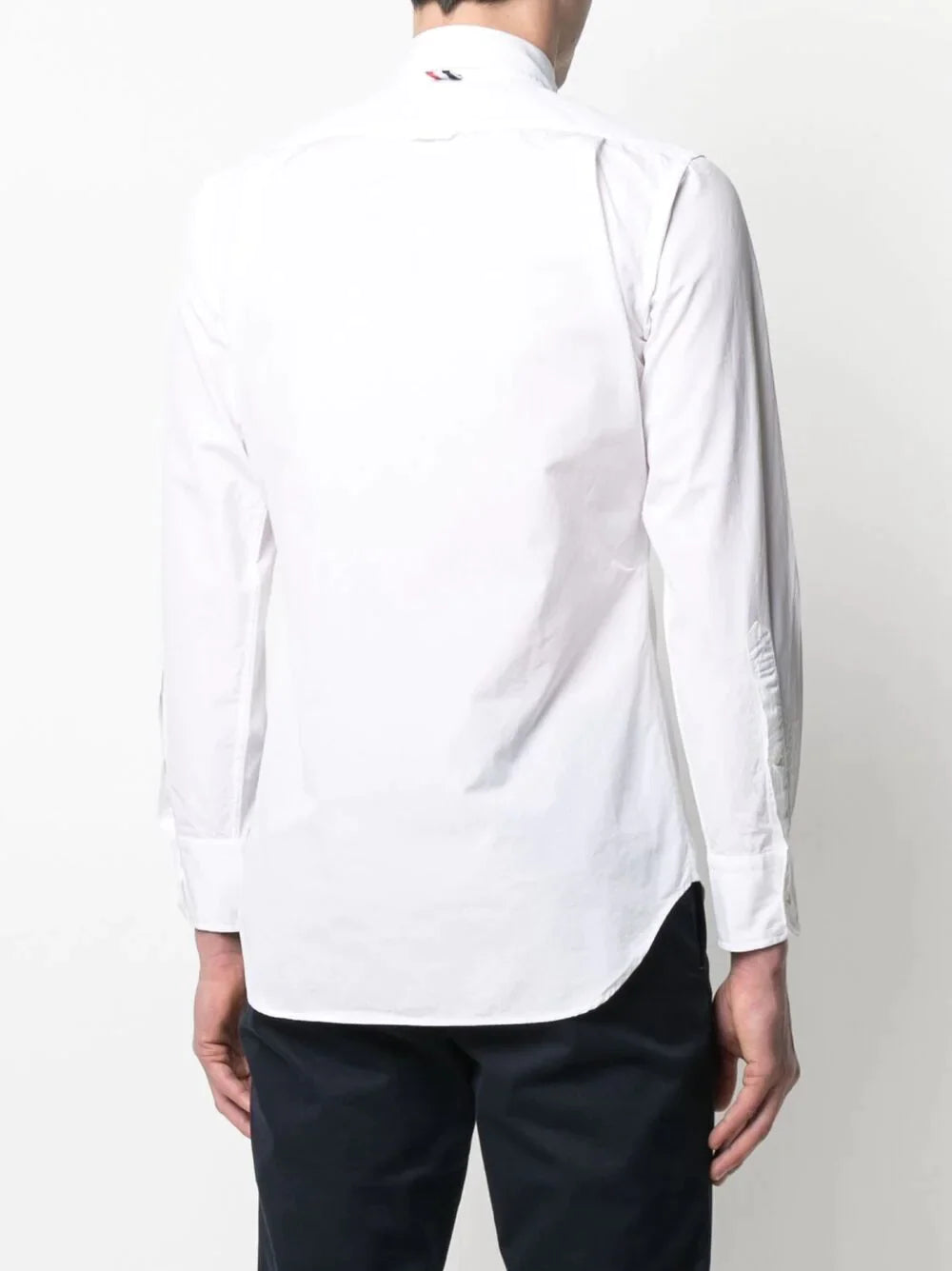 Thom-Browne-Classic-Long-Sleeve-Button-Down-Shirt-White-4