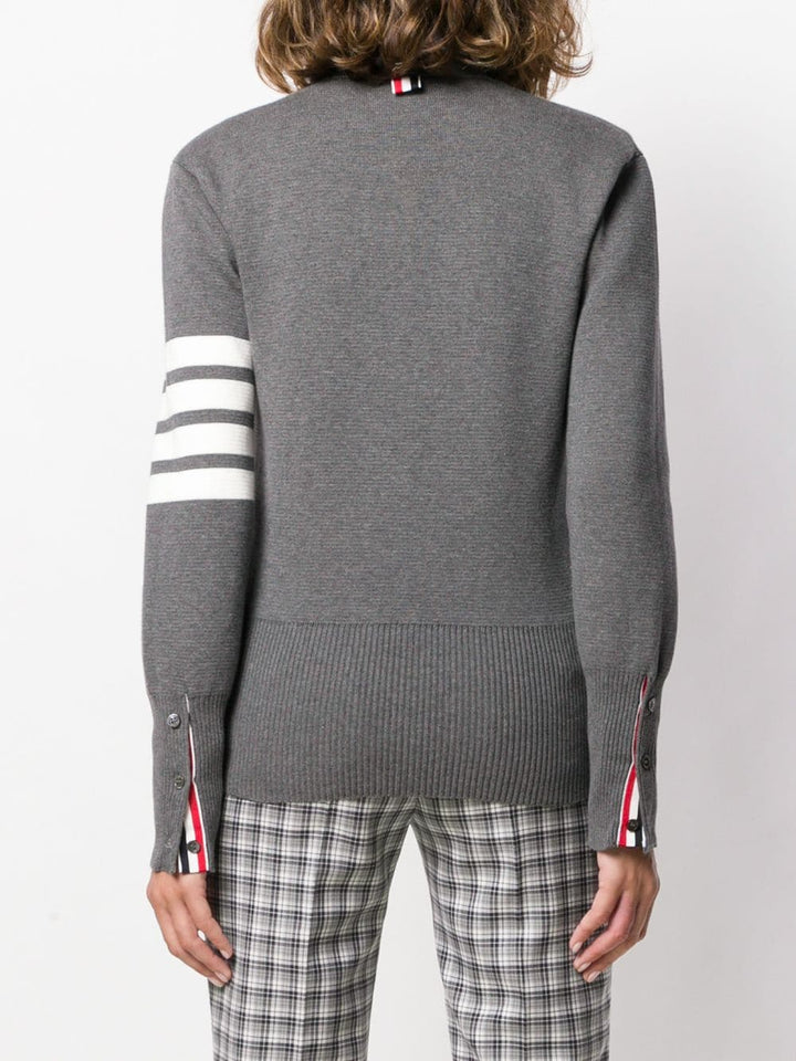 Thom-Browne-Classic-Milano-Stitch-Cardigan-Grey-4