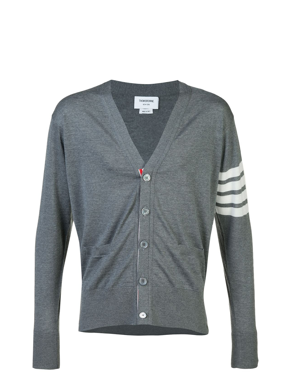 Thom Browne Classic V Neck Cardigan Grey 1