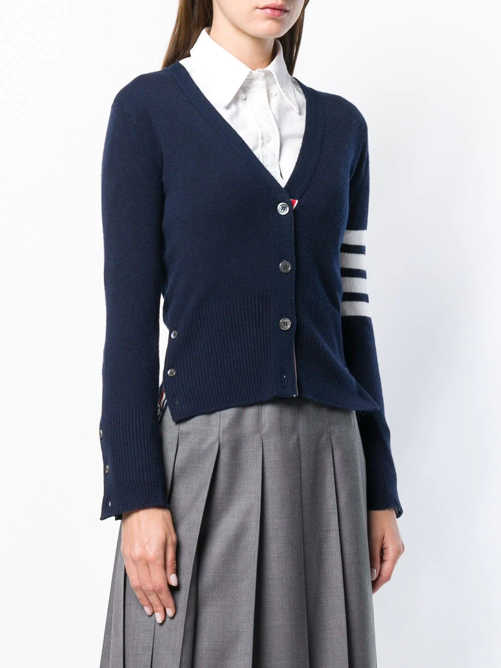 Thom-Browne-Classic-V-Neck-Cardigan-Navy-3