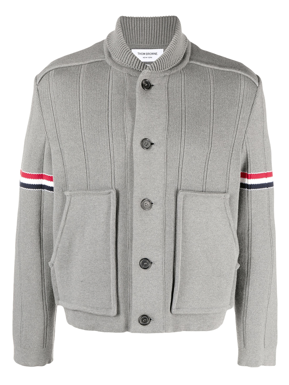 Thom-Browne-Double-Face-Shawl-Collar-Jacket-Light-Grey-1