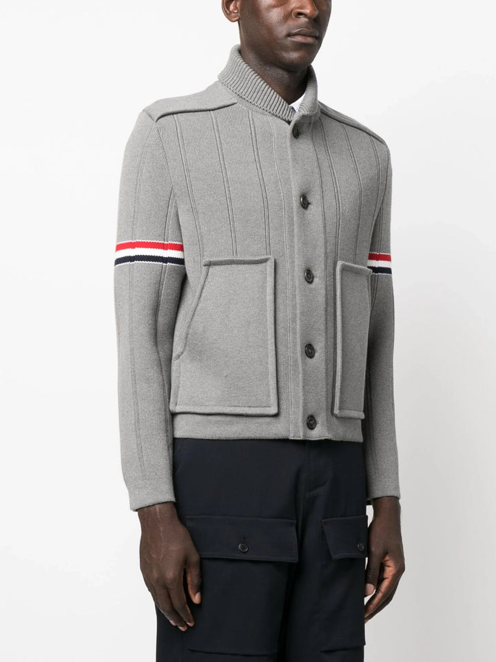 Thom-Browne-Double-Face-Shawl-Collar-Jacket-Light-Grey-3