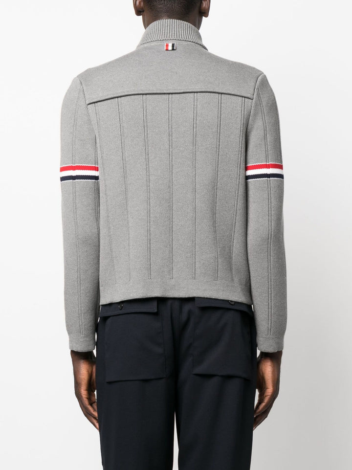 Thom-Browne-Double-Face-Shawl-Collar-Jacket-Light-Grey-4