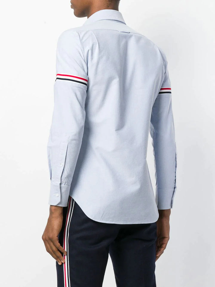 Thom-Browne-Elastic-Stripe-Seamed-Classic-Shirt-Light-Blue-4