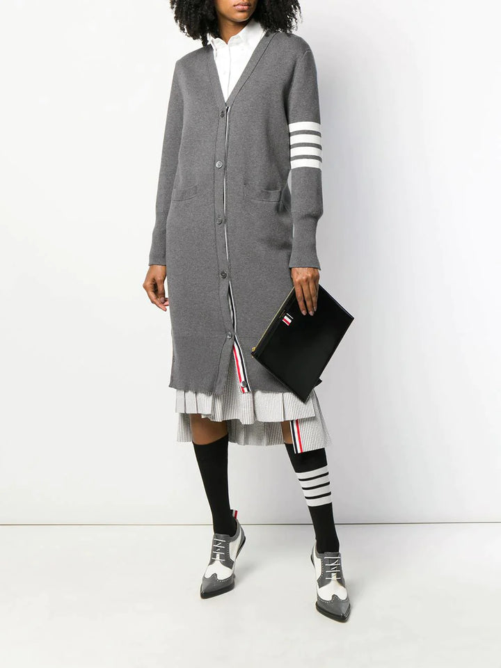 Thom-Browne-Elongated-Milano-Stitch-Cardigan-Grey-2