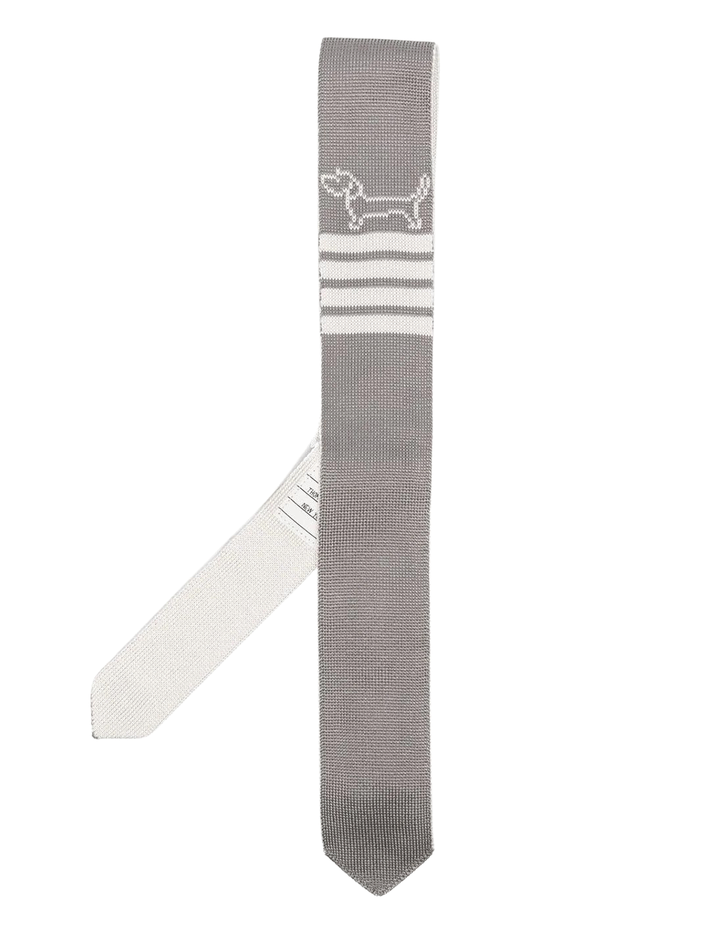 Thom-Browne-Hector-Icon-Double-Face-Jacquard-Tie-Light-Grey-1