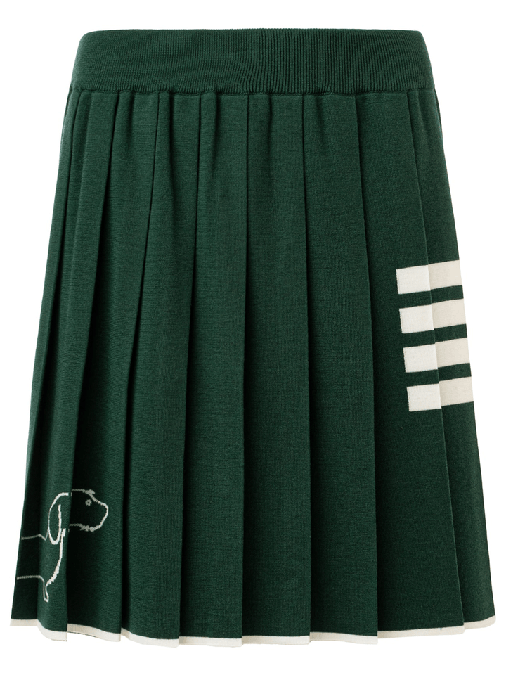 Thom-Browne-Hector-Icon-Pleated-Mini-Skirt-Green-1