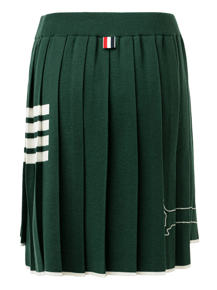 Thom-Browne-Hector-Icon-Pleated-Mini-Skirt-Green-2