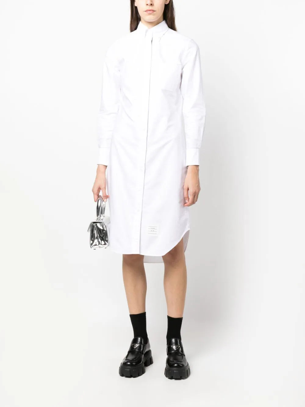 Knee Length Point Collar Shirt Dress | Thom Browne | Club21 Club21.com Knee Length Point Collar Shirt Dress | Thom Browne | Club21 Club21.com