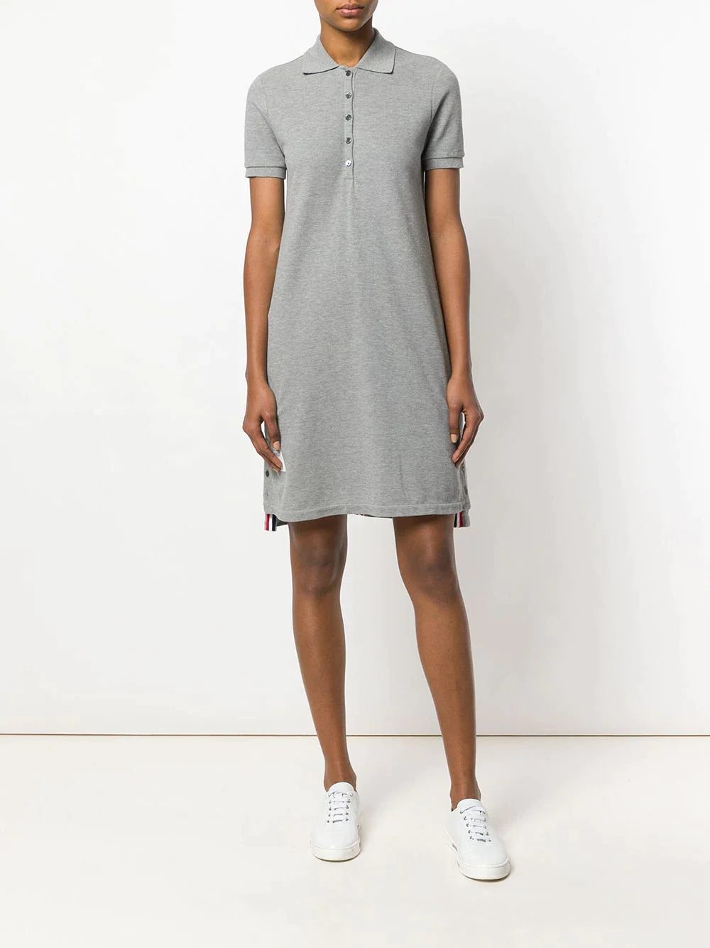 Thom Browne Pique Flared Short-Sleeved Tennis Dress - IT40 Thom Browne Pique Flared Short-Sleeved Tennis Dress - IT40